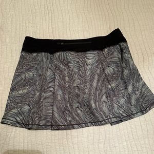 Lululemon Pace Rival mid rise skirt, black multi mint, blue, black-size 10tall